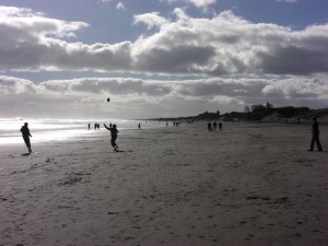 Rugby-Action am Muriwai Beach