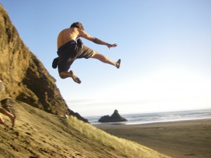 flying tackle-boy